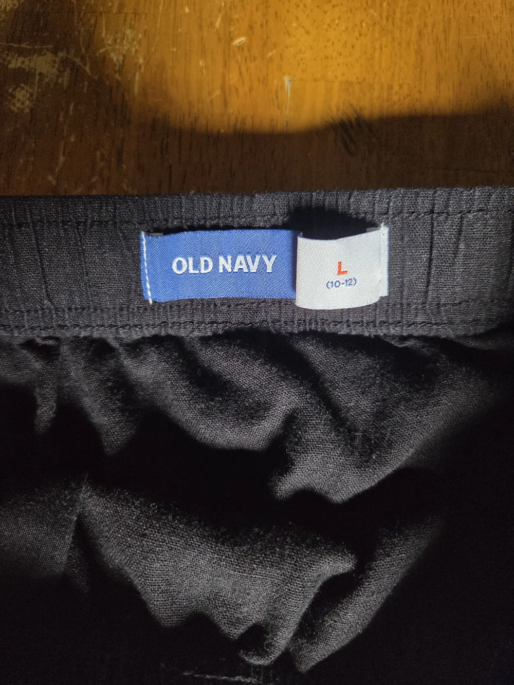 Old Navy Washed Black Drawstring Linen Skirt